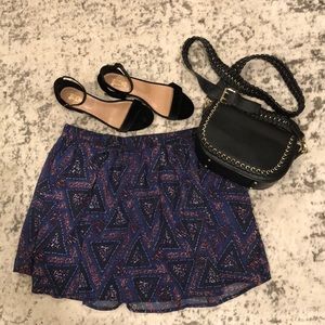 Forever 21 Print sheer skirt